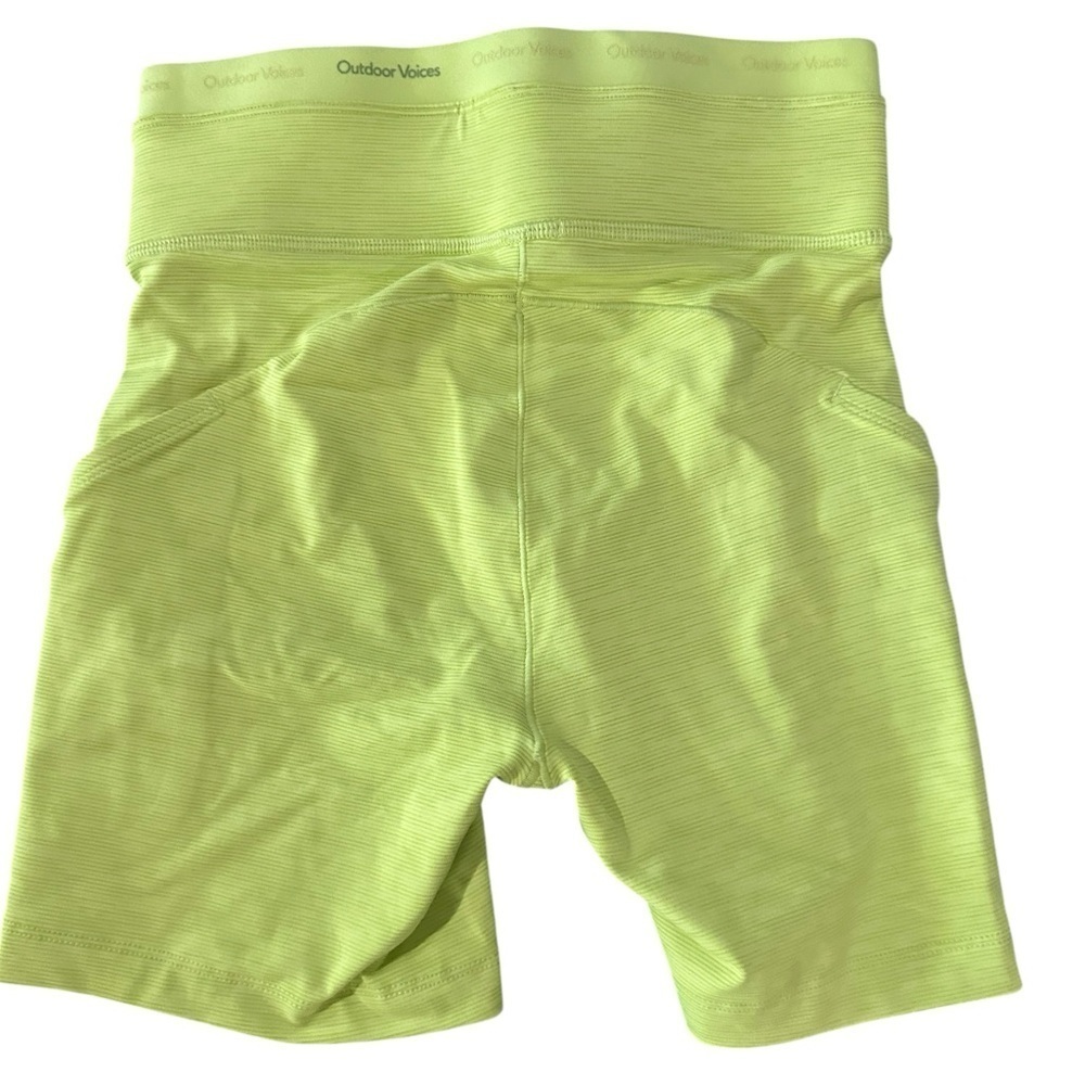 Outdoor Voices Thrive 5" Bike Shorts Neon Yellow Green XXS - Picture 6 of 11